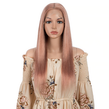 Load image into Gallery viewer, 100% Human Hair Lace Front Pink-Blonde Wig 20" Inches