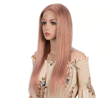 Load image into Gallery viewer, 100% Human Hair Lace Front Pink-Blonde Wig 20" Inches

